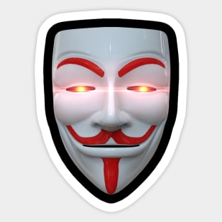 V vendetta anonymous mask Sticker